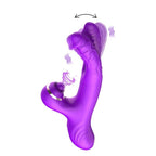 Luxe 3-in-1 Rabbit Vibrator - G-Spot, Clitoris & A-Spot Stimulatie - Ergonomisch & Waterproof - Paars.