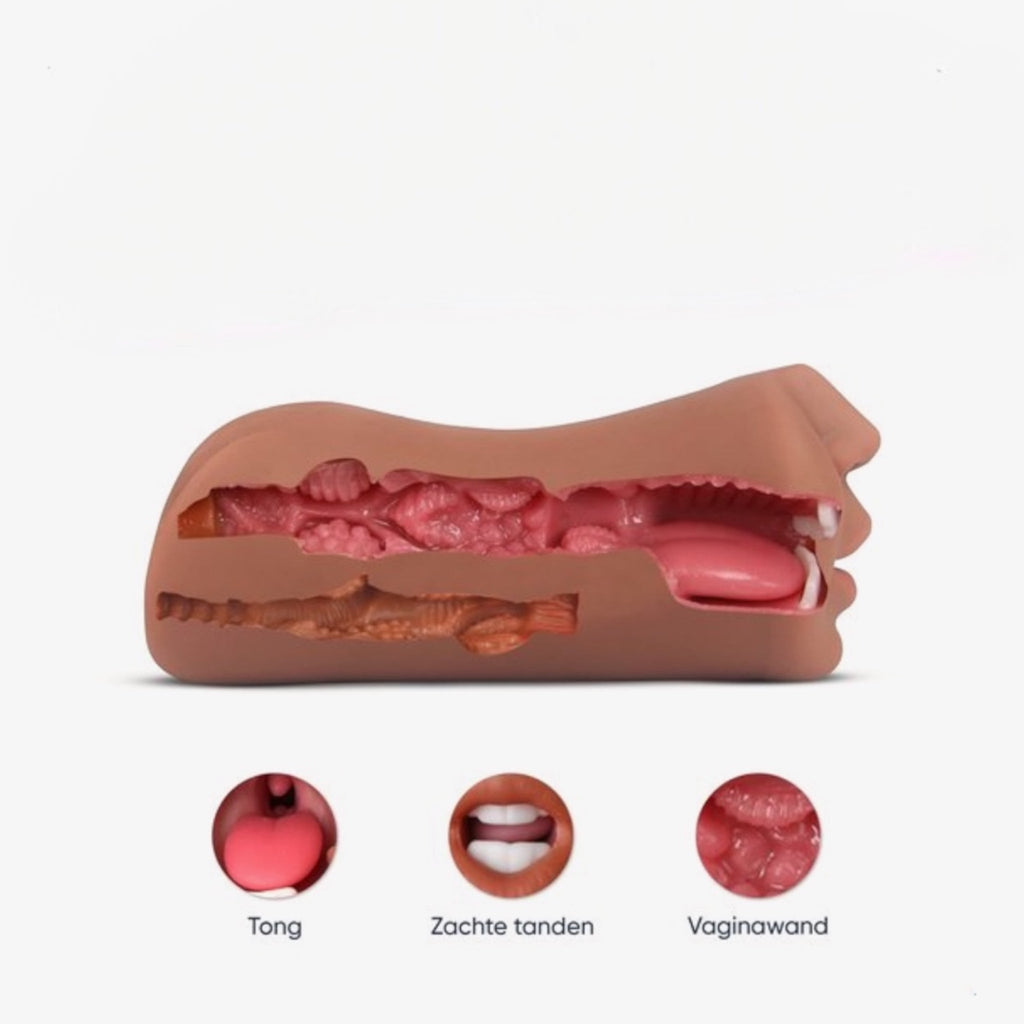 Pulse Kiss Luxe Pocket Pussy, 3 in 1 ontwerp, premium kwaliteit voor ultiem genot