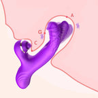 Luxe 3-in-1 Rabbit Vibrator - G-Spot, Clitoris & A-Spot Stimulatie - Ergonomisch & Waterproof - Paars.