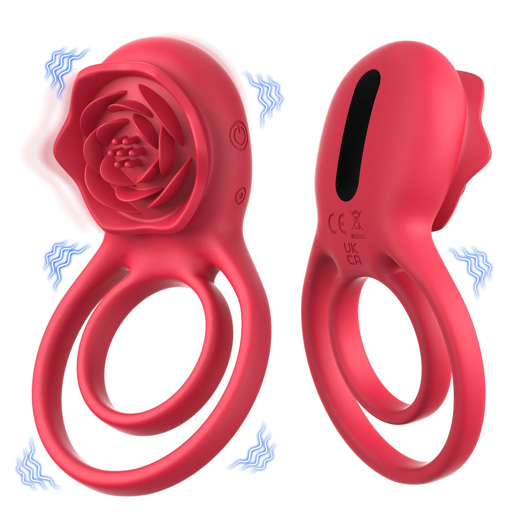 Vibrator Cockring voor Koppels | RoseGrip Dubbele Ring | Lusties.
